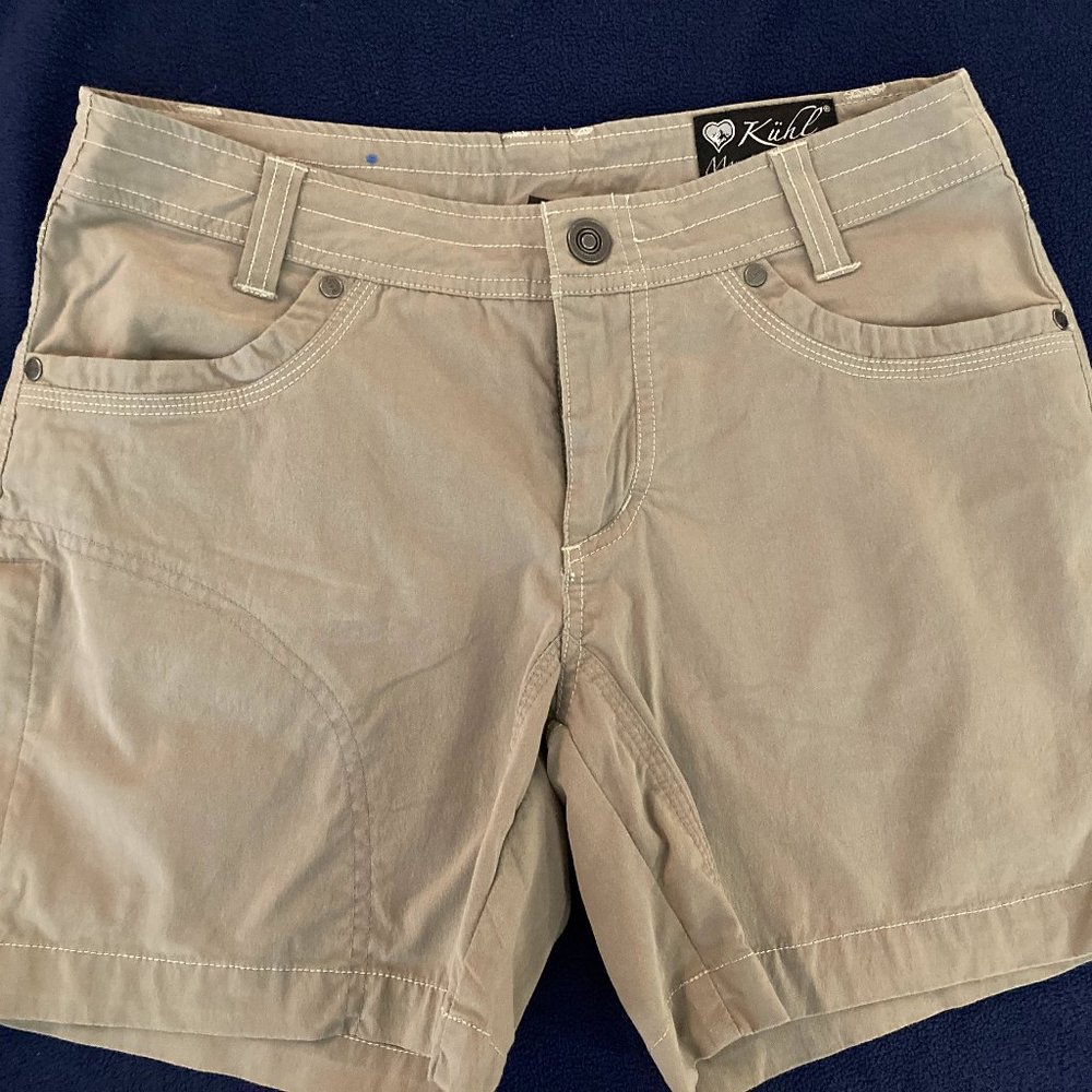 KUHL, Hiking Shorts, Size 6, Green, Cotton